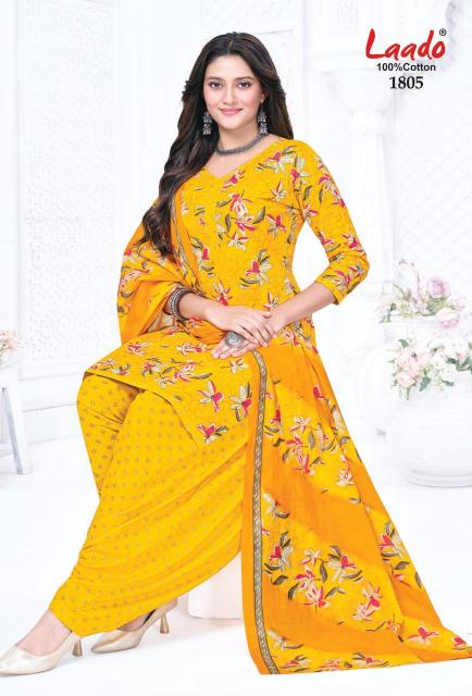 Laado nadiya patiyala vol 18 ikkat cotton dress material wholesale